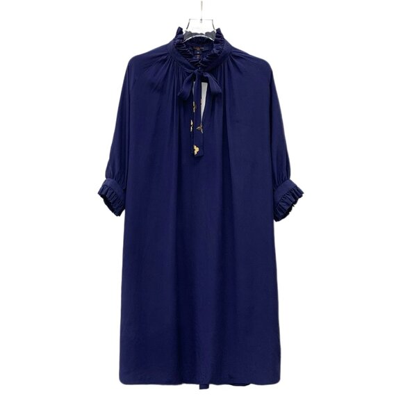louis blue silk dress Eloise Dress in French Blue Louise New York